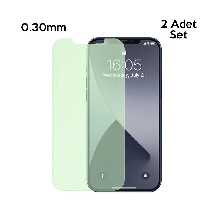 BASEUS İPhone 12 Mini 0.30mm Full Tempered Cam Ekran Koruyucu 2Set Ant