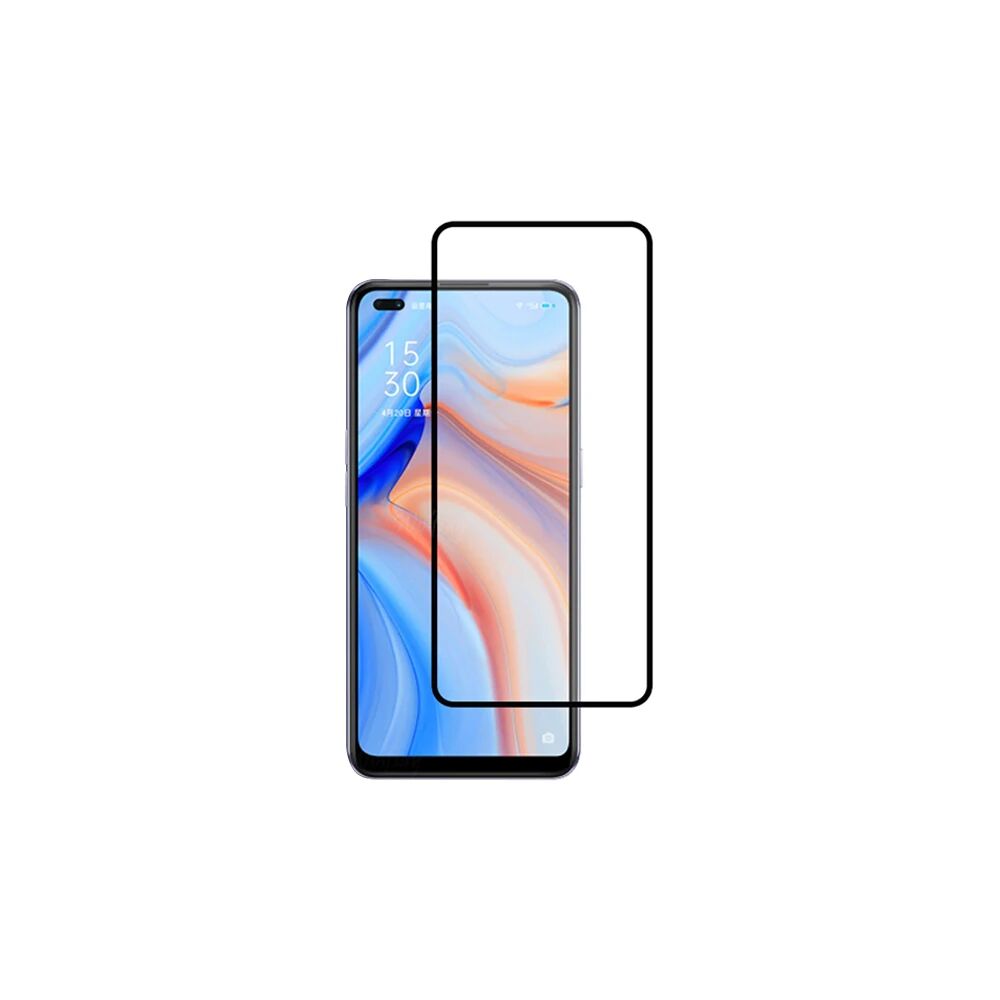 Oppo Reno 4 Full Glue Tempered Cam Ekran Koruyucu Full Kaplama