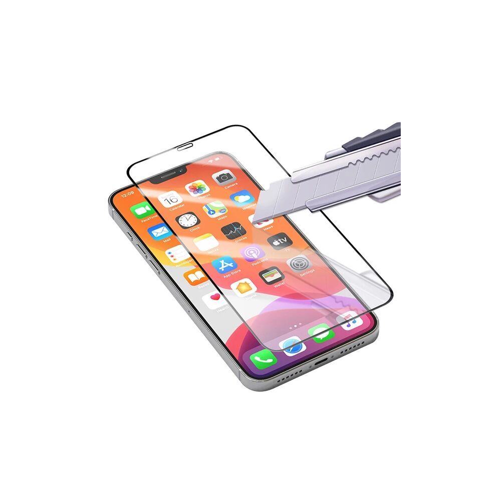 İPhone 12 Pro Max 6.7 Full Glue Tempered Cam Ekran Koruyucu Full Kapla