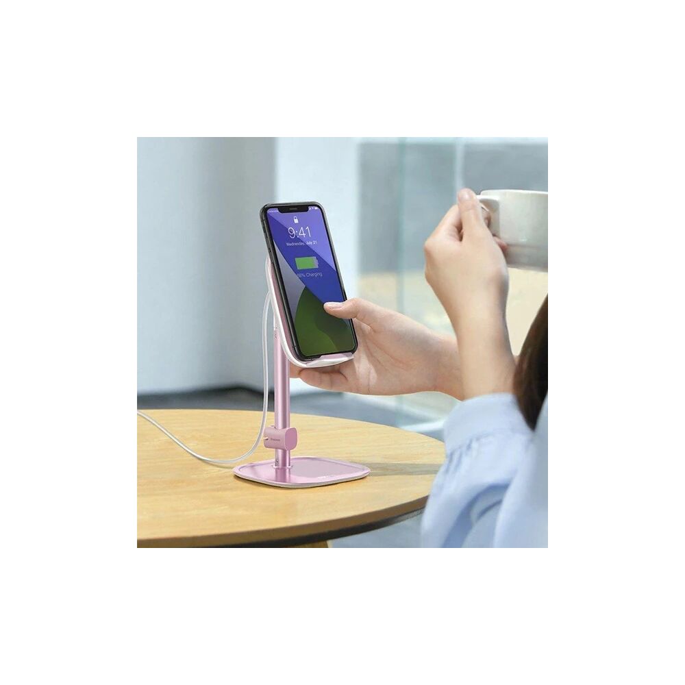 Baseus Literary 15W Kablosuz Şarj Masaüstü Telefon Tutucu Stand Wirele