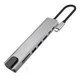 Ally 8 Port Usb 8in1 3.0 Type-C Hdmi 3XUSB+2 PD) RJ45 Hub Adaptör Çokl