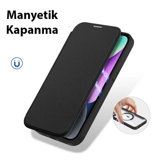 Dux Ducis iPhone 14 6.1 Kılıf Skin X Pro Series MagSafe Kapaklı Kılıf 
