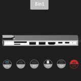 Ally 8 Port Usb 8in1 3.0 Type-C Hdmi 3XUSB+2 PD) RJ45 Hub Adaptör Çokl