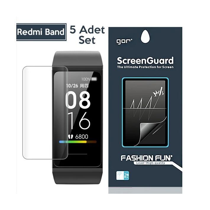 GOR Xiaomi Mi Band 5-4 Akıllı Bileklik Ekran Koruyucu 5 ADET SET