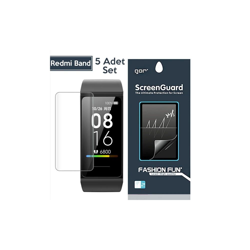 GOR Xiaomi Mi Band 5-4 Akıllı Bileklik Ekran Koruyucu 5 ADET SET