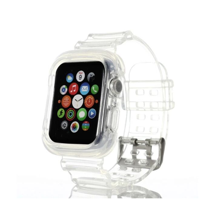 ALLY Apple Watch 6-SE-5-4 44mm / 3-2-1 42mm Kayış Kordon Kılıf Silikon