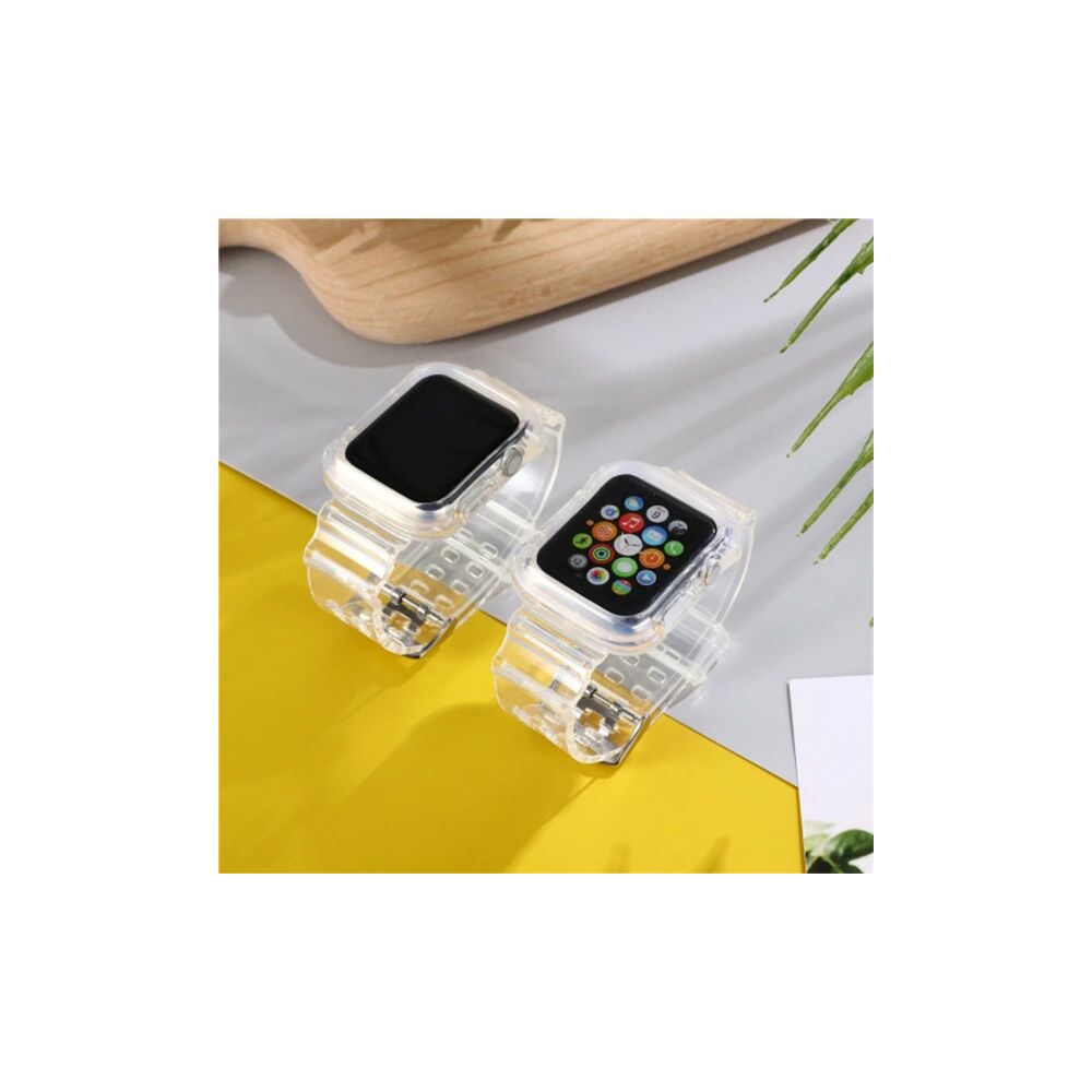 ALLY Apple Watch 6-SE-5-4 44mm / 3-2-1 42mm Kayış Kordon Kılıf Silikon