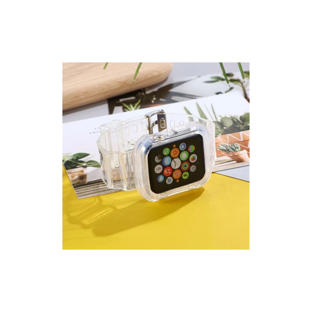 ALLY Apple Watch 6-SE-5-4 44mm / 3-2-1 42mm Kayış Kordon Kılıf Silikon