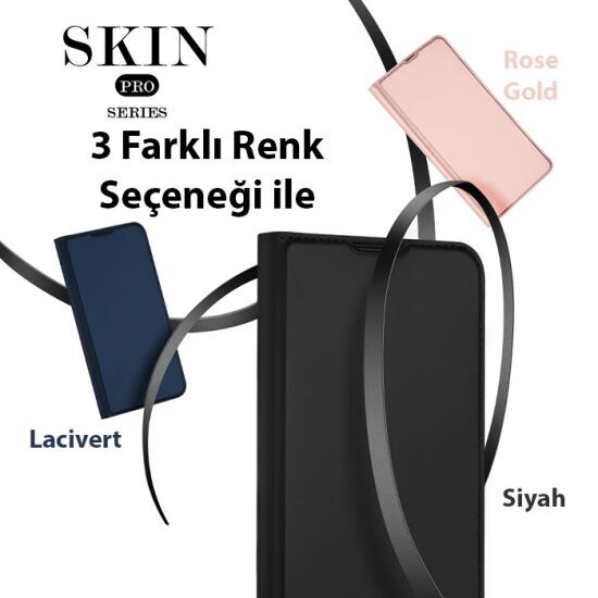 Dux Ducis iPhone 14 Pro 6.1 Kılıf Skin Pro Series Flip Cover Kapaklı K