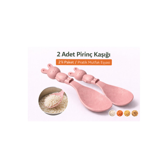 2 Adet Pirinç Kaşığı Pratik Mutfak Kaşığı | Sevimli Tasarımlı