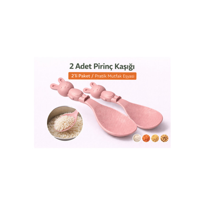 2 Adet Pirinç Kaşığı Pratik Mutfak Kaşığı | Sevimli Tasarımlı