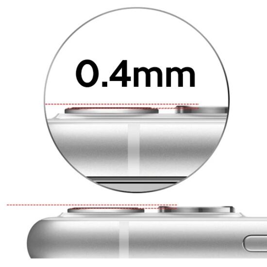 ALLY İPhone 11 6.1 3D Metal Çerçeveli Kamera Lens Koruyucu