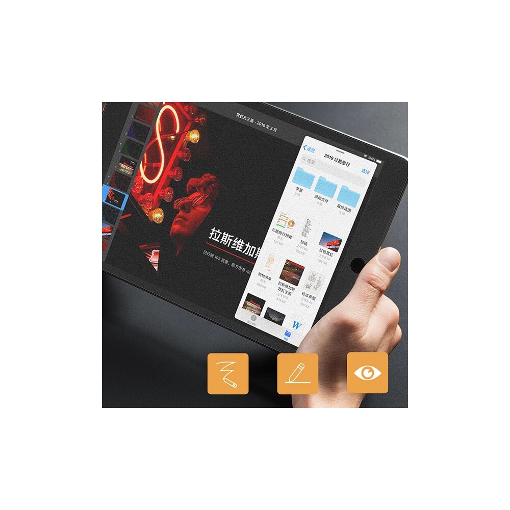 ALLY İPad Pro/Air 310.5 İnch Paper Like Film Darbe Emici Pet Ekran Kor