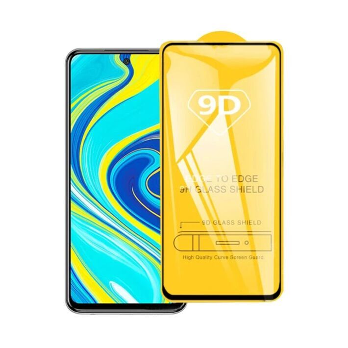 Xiaomi Redmi Note 9 Pro 9D Full Glue Tempered Cam Ekran Koruyucu