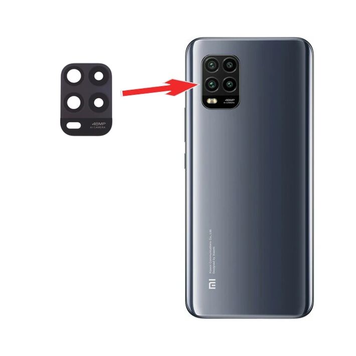 Xiaomi Mi 10 Lite Arka Kamera Camı Lens