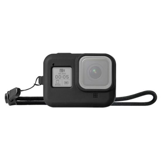 PULUZ PU428B GoPro HERO8 İçin Silikon Koruma Kılıfı+Wrist Strap