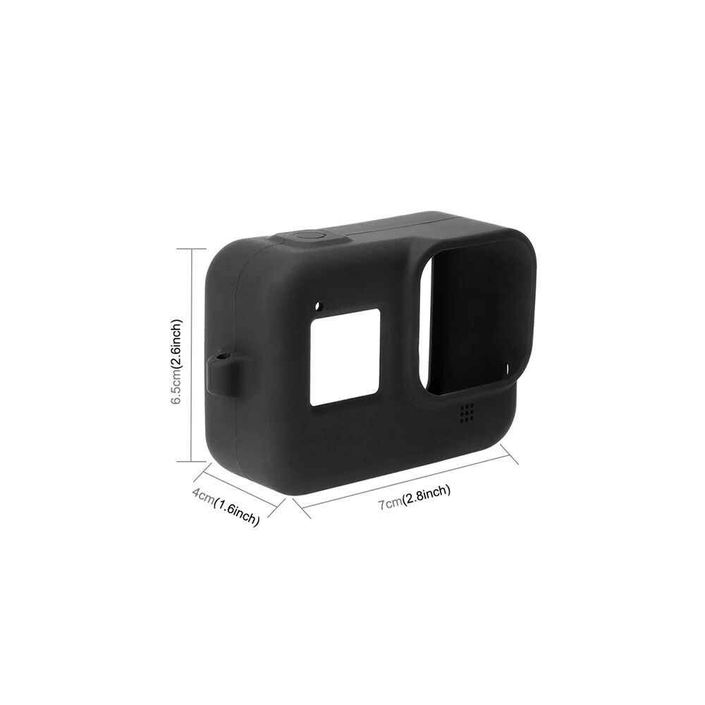 PULUZ PU428B GoPro HERO8 İçin Silikon Koruma Kılıfı+Wrist Strap