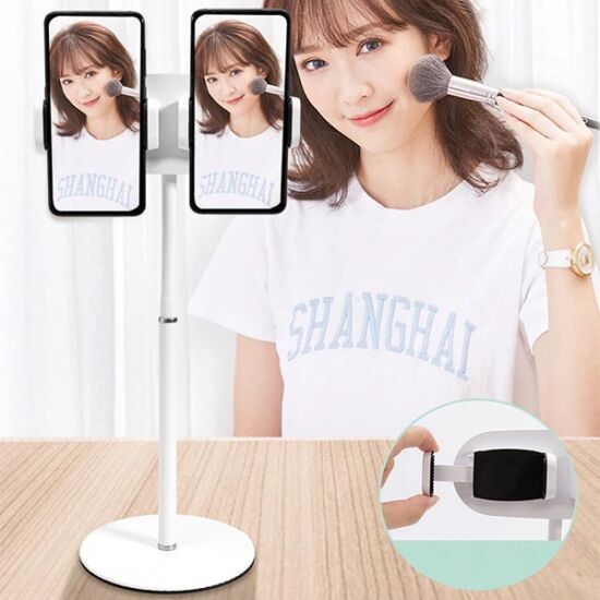 ALLY Masa Üstü 2 Telefon Tutucu Stand YoutuberCanlı Yayın Selfie TikTo