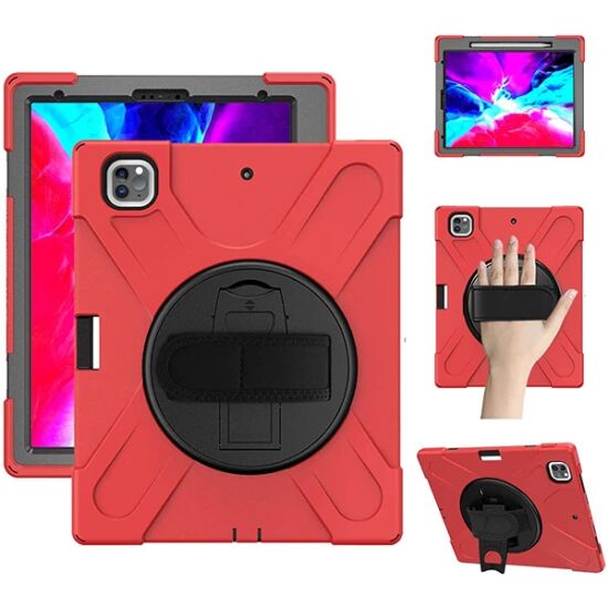 İPad Pro 12.9-inch (2021)-(2020) Kılıf Kalem Yerli 3 Katmanlı Standlı 