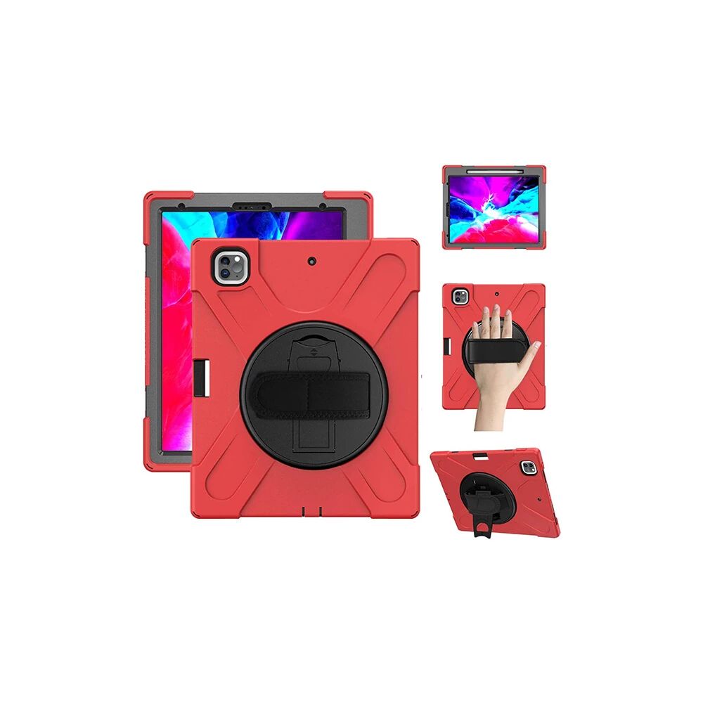 İPad Pro 12.9-inch (2021)-(2020) Kılıf Kalem Yerli 3 Katmanlı Standlı 
