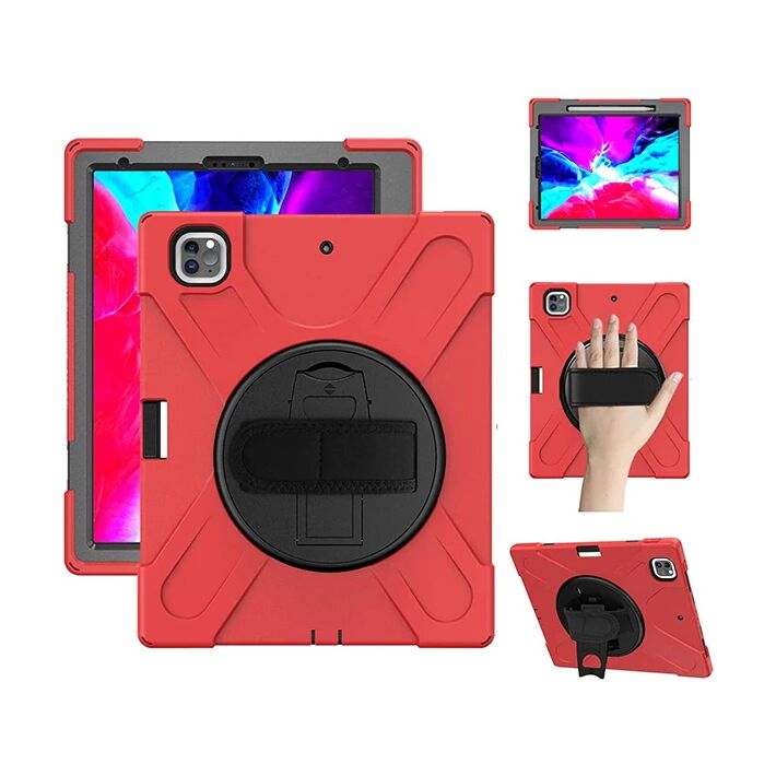 İPad Pro 12.9-inch (2021)-(2020) Kılıf Kalem Yerli 3 Katmanlı Standlı 