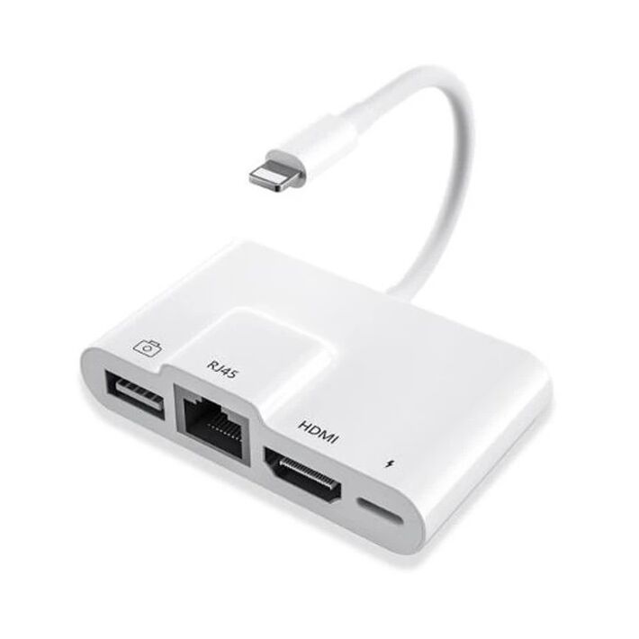 ALLY İPhone 3İN1 Lightning HDMI RJ45 OTG Digital AV Adaptör Hub