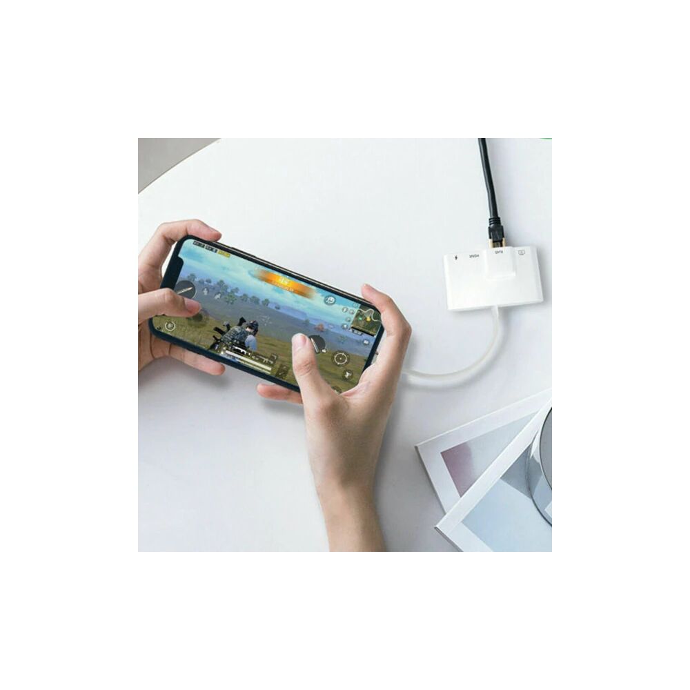 ALLY İPhone 3İN1 Lightning HDMI RJ45 OTG Digital AV Adaptör Hub