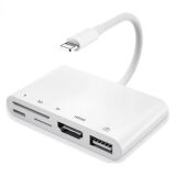 Ally 5in1 Lightning HDMI Dijital Av Adaptör+ Otg USB Hub Kamera TF SD 