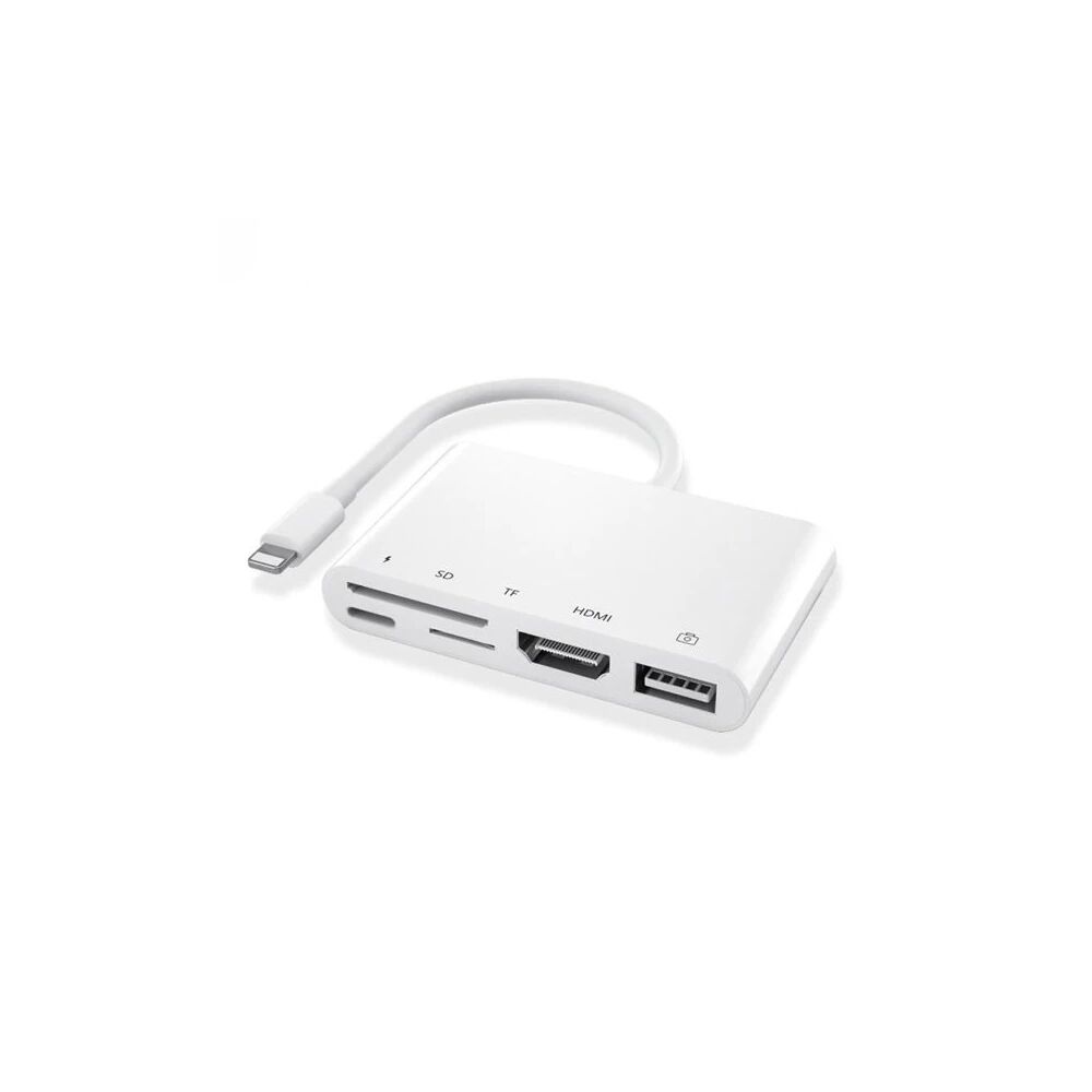 Ally 5in1 Lightning HDMI Dijital Av Adaptör+ Otg USB Hub Kamera TF SD 