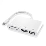 Ally 5in1 Lightning HDMI Dijital Av Adaptör+ Otg USB Hub Kamera TF SD 