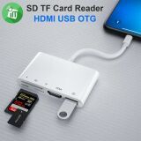 Ally 5in1 Lightning HDMI Dijital Av Adaptör+ Otg USB Hub Kamera TF SD 