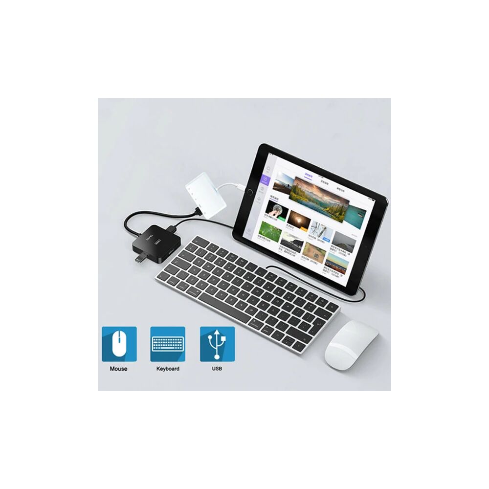 Ally 5in1 Lightning HDMI Dijital Av Adaptör+ Otg USB Hub Kamera TF SD 
