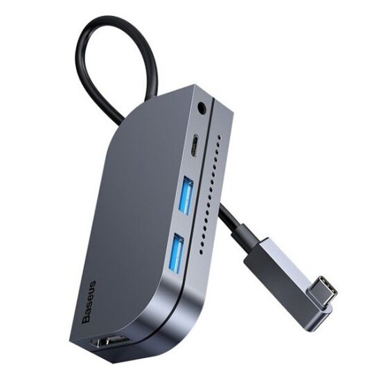 BASEUS Bending Angle No.7 Çok fonksiyonlu 6 Port Type-C Hub (CAHUB-CWJ