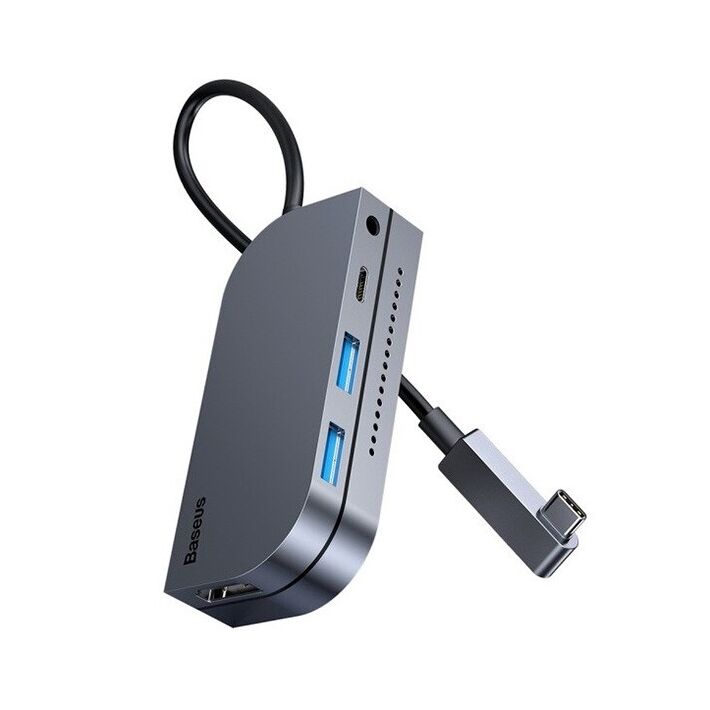 BASEUS Bending Angle No.7 Çok fonksiyonlu 6 Port Type-C Hub (CAHUB-CWJ