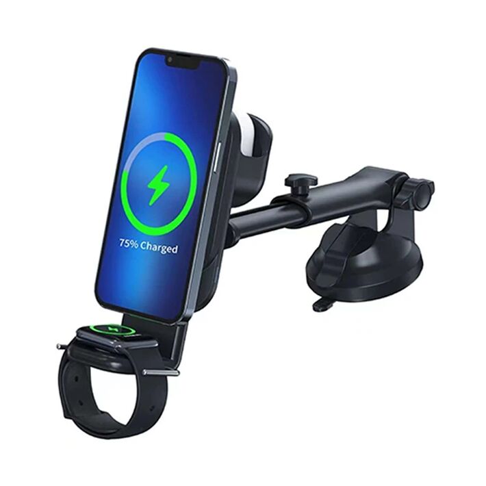 Ally Wireless Şarjlı 3in1 Torpido Üstü Ve Havalandırma Telefon Kulaklı