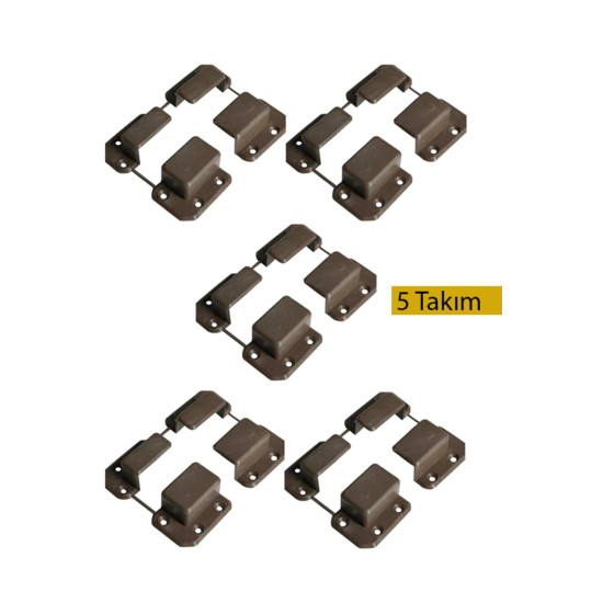 17*25 Sineklik Bağlama 4lü Papuç Siyah 5 takım