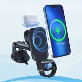 Ally Wireless Şarjlı 3in1 Torpido Üstü Ve Havalandırma Telefon Kulaklı