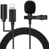 ALLY iPhone Lightning Yaka Mikrofonu+3.5MM jack Profesyonel Youtuber M