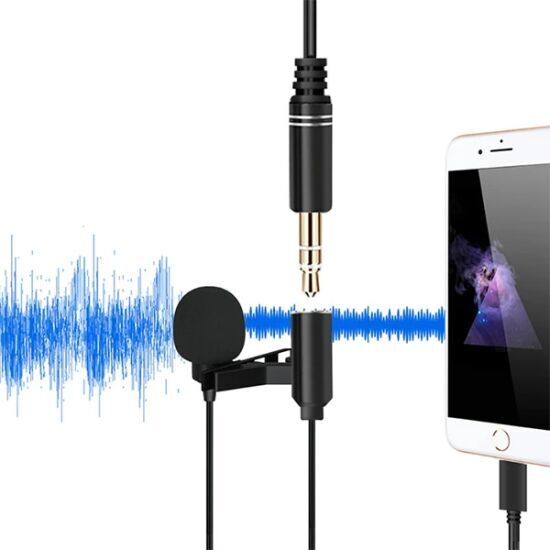ALLY iPhone Lightning Yaka Mikrofonu+3.5MM jack Profesyonel Youtuber M