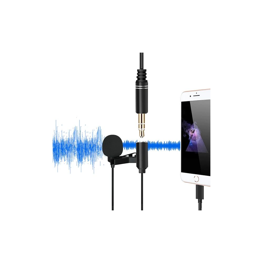 ALLY iPhone Lightning Yaka Mikrofonu+3.5MM jack Profesyonel Youtuber M