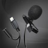 ALLY iPhone Lightning Yaka Mikrofonu+3.5MM jack Profesyonel Youtuber M