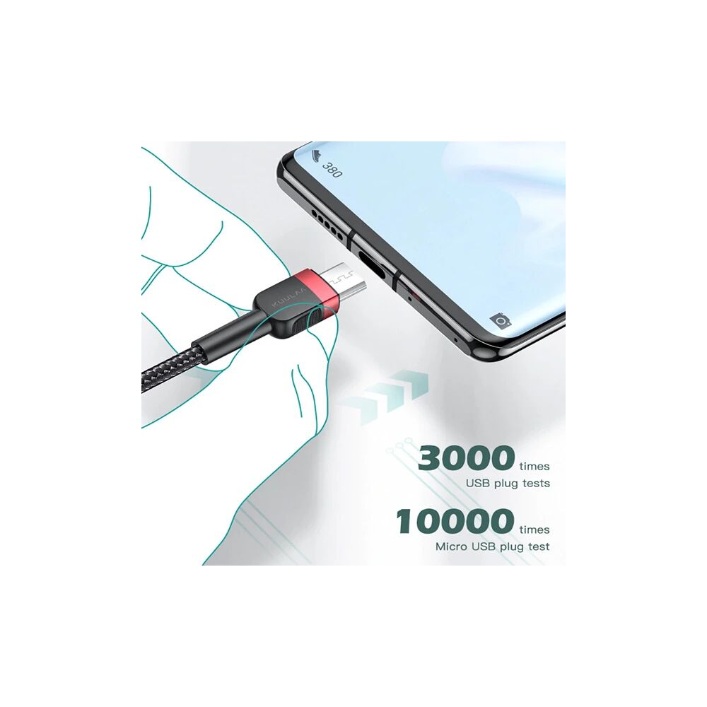 KUULAA Mikro Usb 3A Hızlı Şarj 0.50CM kısa Android Usb Şarj Kablosu