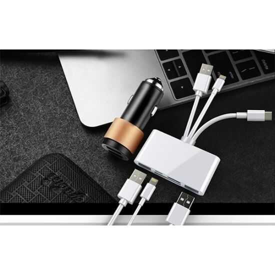 ALLY 3 İN1 İPhone+Usb C+ Usb A Kamera Okuyucu Kart Okuyucu
