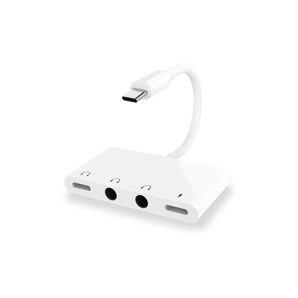 ALLY Andriod Usb Type C 4in1 Otg Ses Adaptörü Çift DC 3.5MM Jack