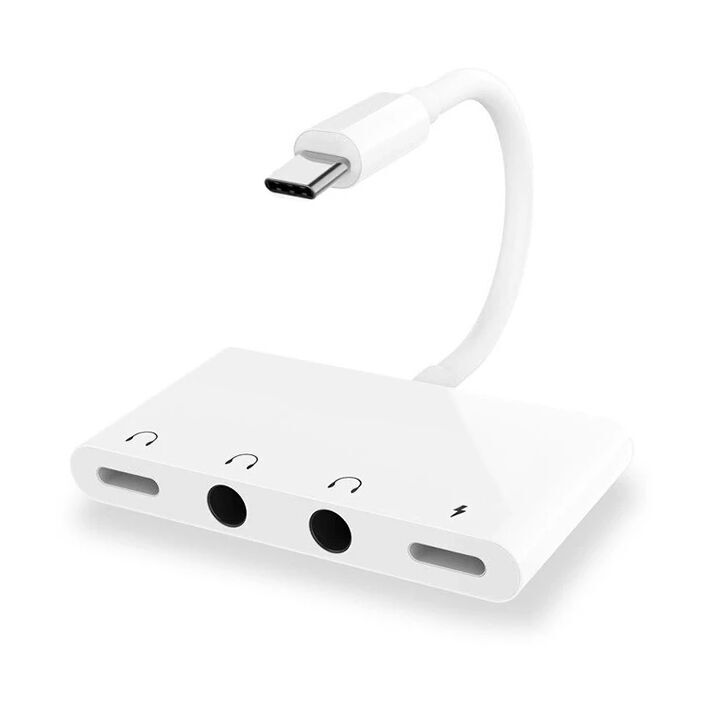 ALLY Andriod Usb Type C 4in1 Otg Ses Adaptörü Çift DC 3.5MM Jack