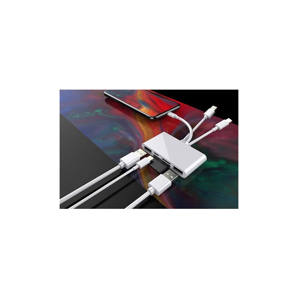 ALLY 3 İN1 İPhone+Usb C+ Usb A Kamera Okuyucu Kart Okuyucu