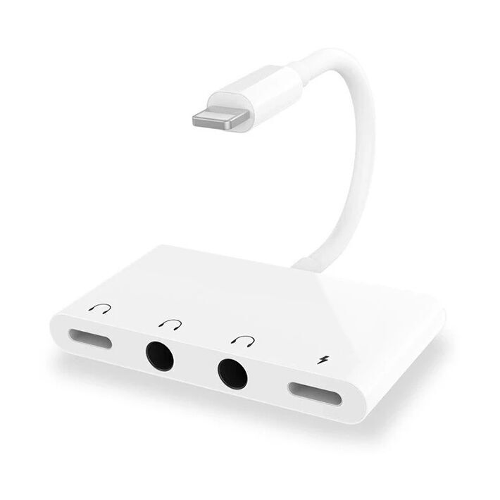ALLY İPhone 14-13-12-11 4in1 Otg Ses Adaptörü Çift DC 3.5MM Jack