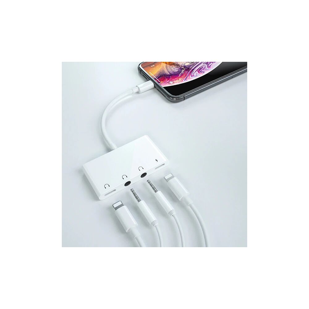ALLY İPhone 14-13-12-11 4in1 Otg Ses Adaptörü Çift DC 3.5MM Jack