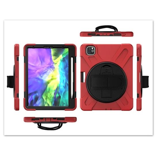 iPad Pro11 (2021-2020-2018) Kılıf Shockproof 3 Katmanlı Standlı Zırh K