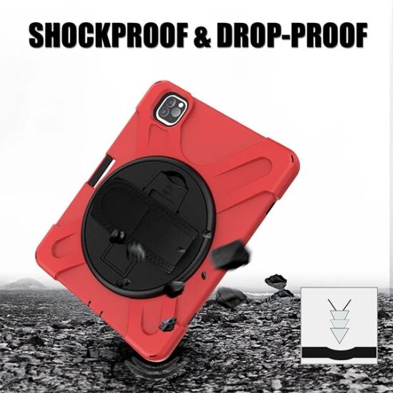 iPad Pro11 (2021-2020-2018) Kılıf Shockproof 3 Katmanlı Standlı Zırh K